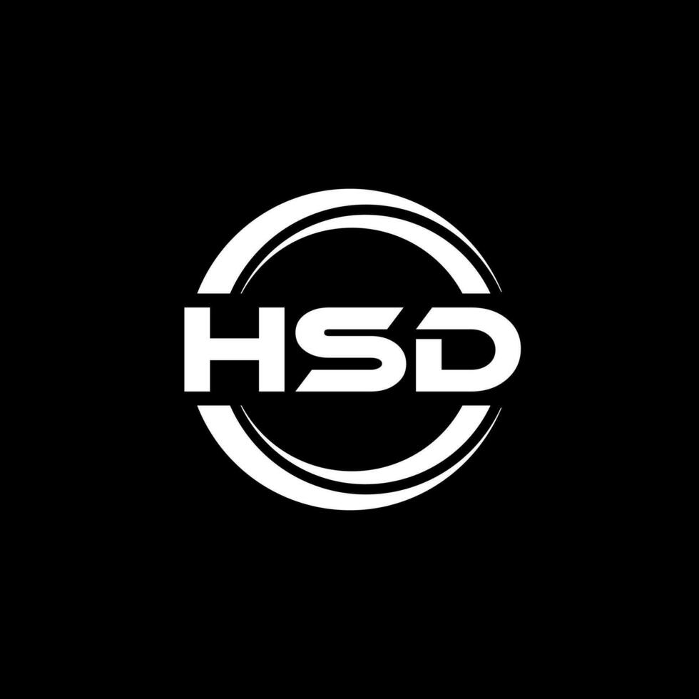 hsd logo ontwerp, inspiratie voor een uniek identiteit. modern elegantie en creatief ontwerp. watermerk uw succes met de opvallend deze logo. vector