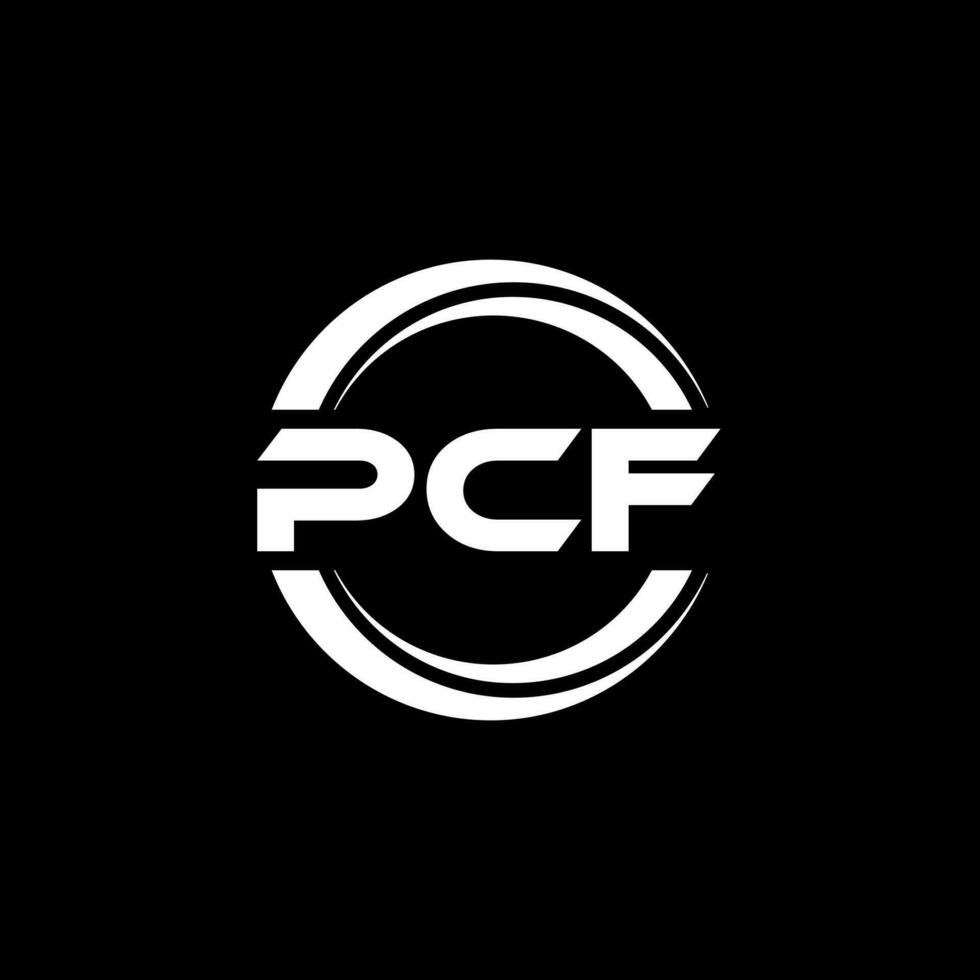 pcf logo ontwerp, inspiratie voor een uniek identiteit. modern elegantie en creatief ontwerp. watermerk uw succes met de opvallend deze logo. vector