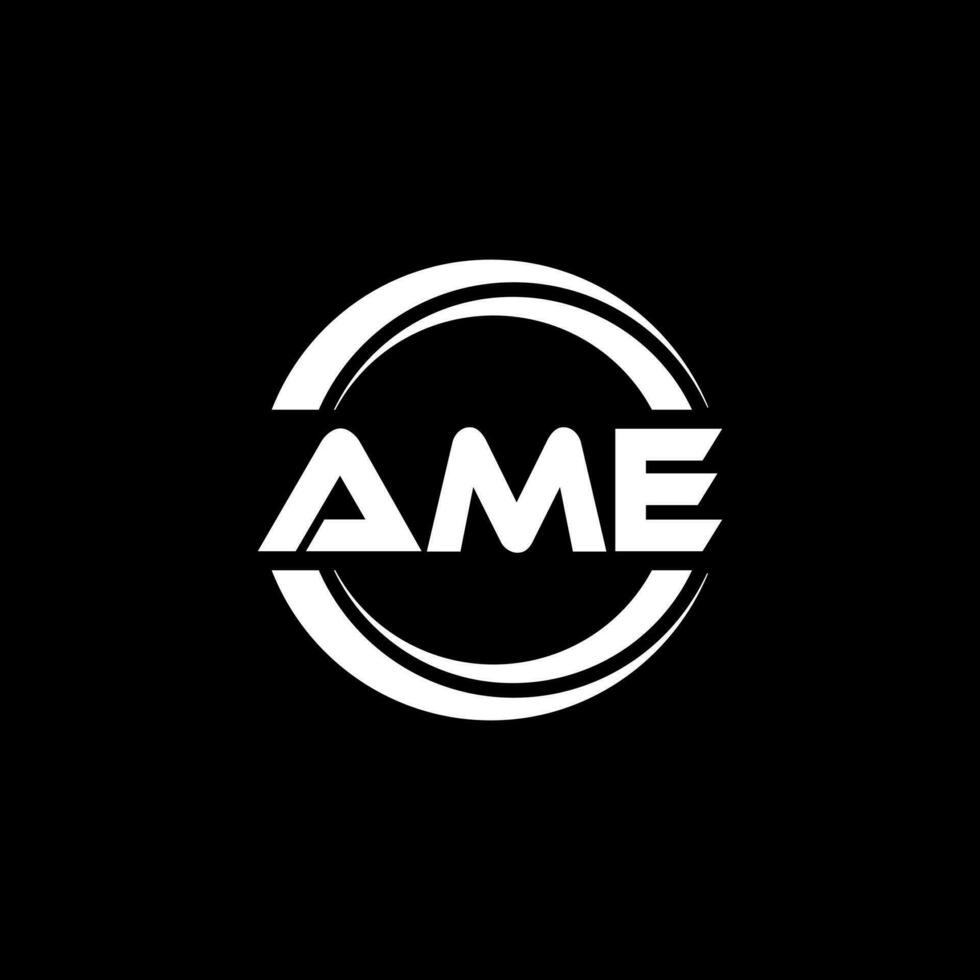 ame logo ontwerp, inspiratie voor een uniek identiteit. modern elegantie en creatief ontwerp. watermerk uw succes met de opvallend deze logo. vector