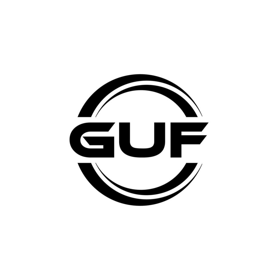 guf logo ontwerp, inspiratie voor een uniek identiteit. modern elegantie en creatief ontwerp. watermerk uw succes met de opvallend deze logo. vector