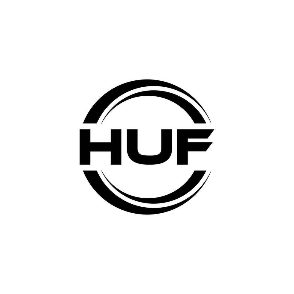 huf logo ontwerp, inspiratie voor een uniek identiteit. modern elegantie en creatief ontwerp. watermerk uw succes met de opvallend deze logo. vector