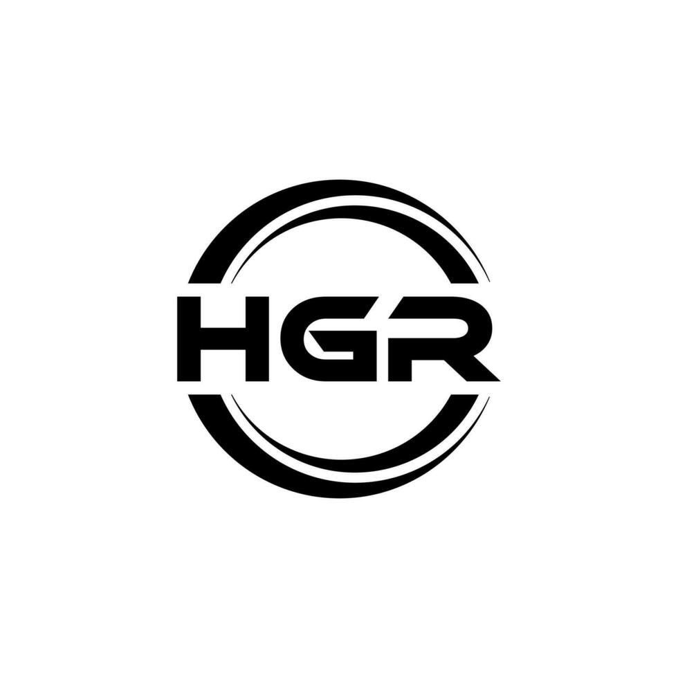 hgr logo ontwerp, inspiratie voor een uniek identiteit. modern elegantie en creatief ontwerp. watermerk uw succes met de opvallend deze logo. vector