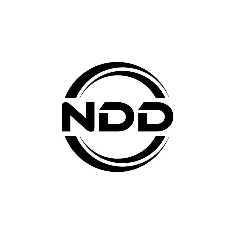 ndd logo ontwerp, inspiratie voor een uniek identiteit. modern elegantie en creatief ontwerp. watermerk uw succes met de opvallend deze logo. vector