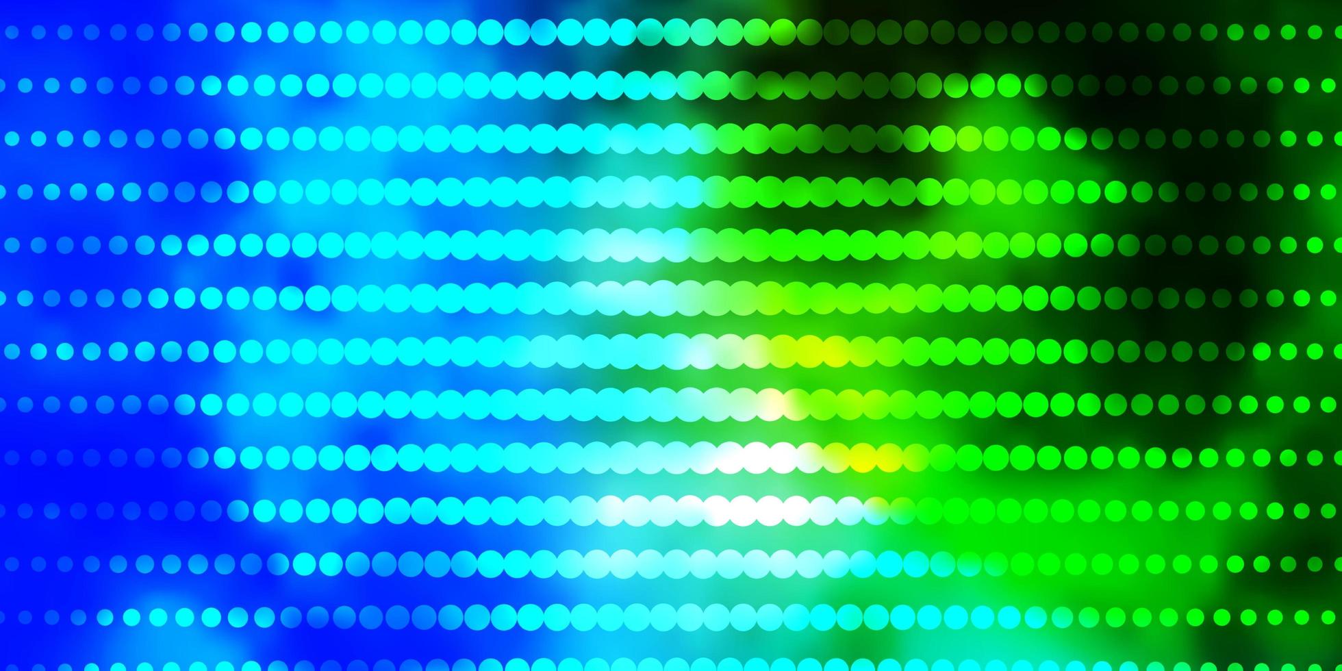 lichtblauwe, groene vectorachtergrond met cirkels. moderne abstracte illustratie met kleurrijke cirkelvormen. patroon voor behang, gordijnen. vector