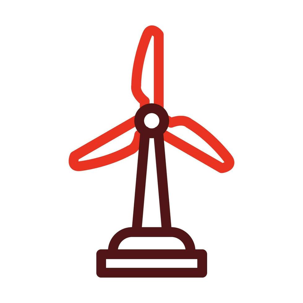 wind turbine dik lijn twee kleur pictogrammen voor persoonlijk en reclame gebruiken. vector