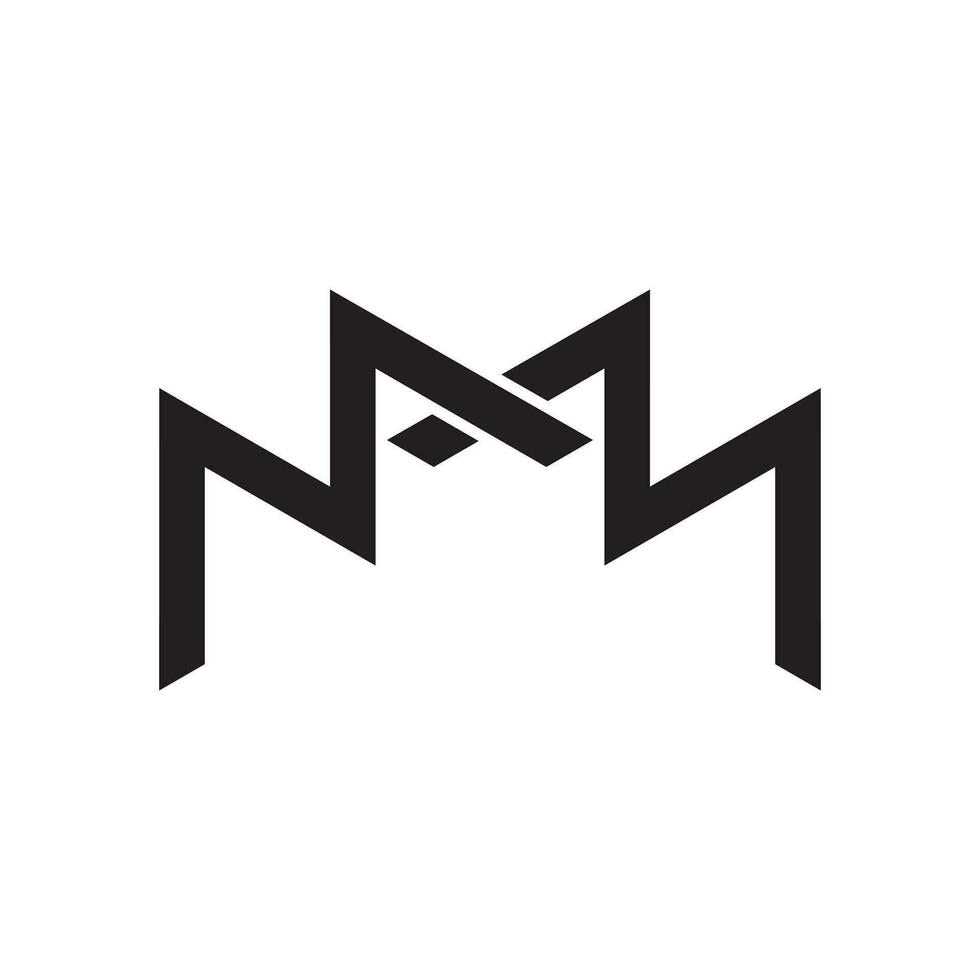 mm logo kroon concept geïsoleerd Aan wit achtergrond. vector