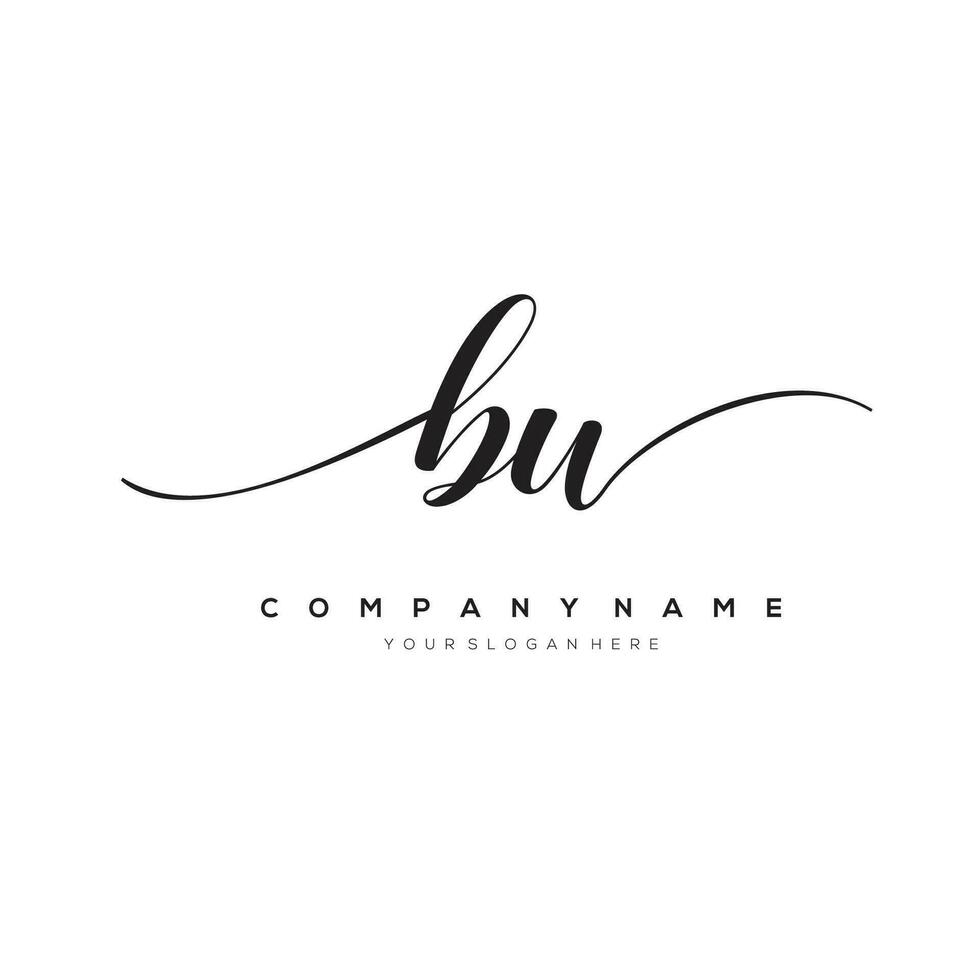 eerste brief bw logo, bloem handschrift logo ontwerp, vector logo voor Dames schoonheid, salon, massage, kunstmatig of spa merk kunst.