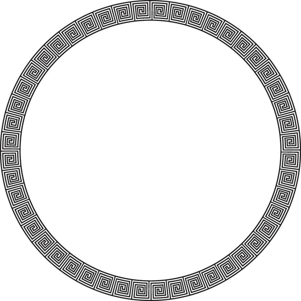 vector ronde monochroom klassiek kader. Grieks slingeren. patronen van Griekenland en oude Rome. cirkel Europese grens