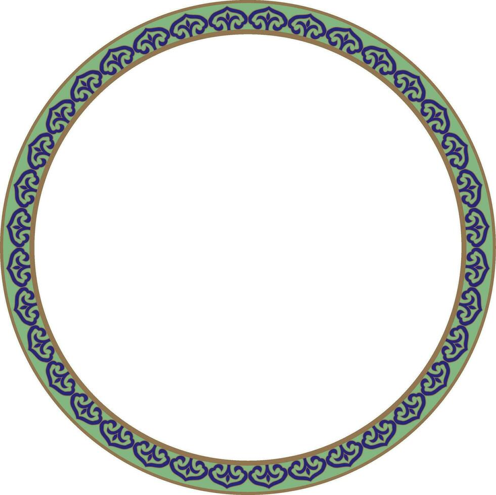 vector gekleurde ronde Chinese ornament. kader, grens, cirkel, ring van Aziatisch volkeren van de oosten.