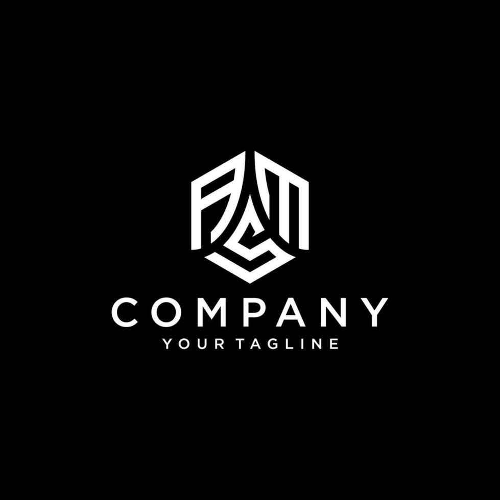 ams zeshoek logo vector, ontwikkelen, natuurlijk, luxe, modern, financiën logo, krachtig, geschikt voor uw bedrijf. vector