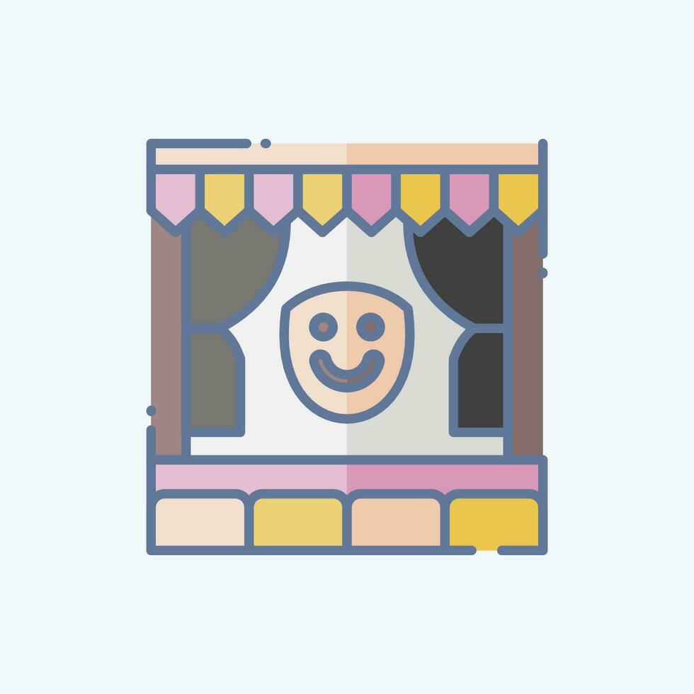 icoon fase. verwant naar amusement park symbool. tekening stijl. gemakkelijk ontwerp bewerkbaar. gemakkelijk illustratie vector