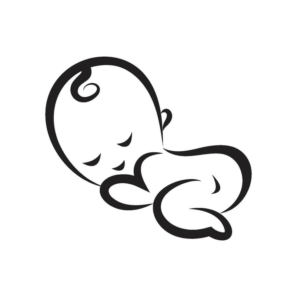 baby logo vecto vector