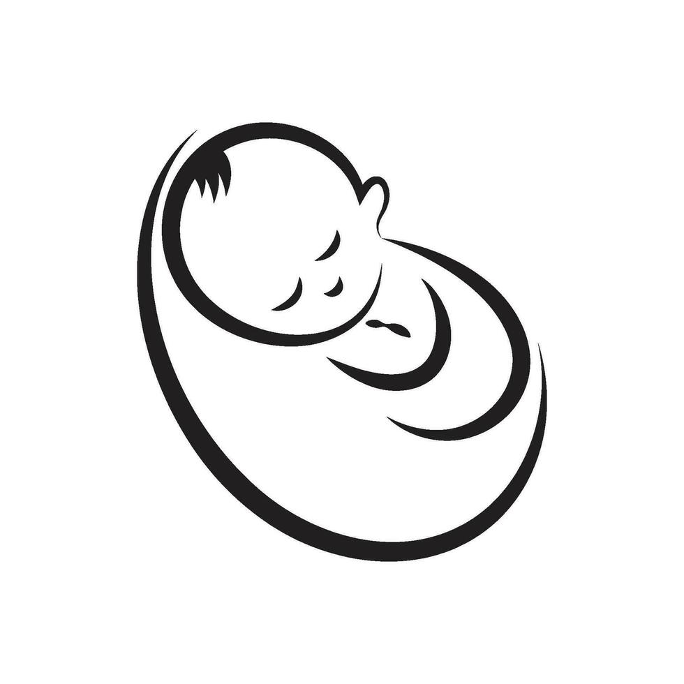 baby logo vecto vector