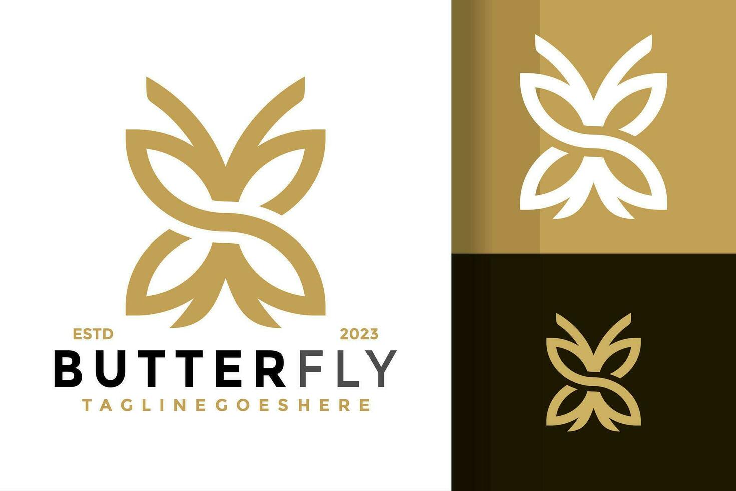 vlinder brief s blad logo ontwerp vector symbool icoon illustratie