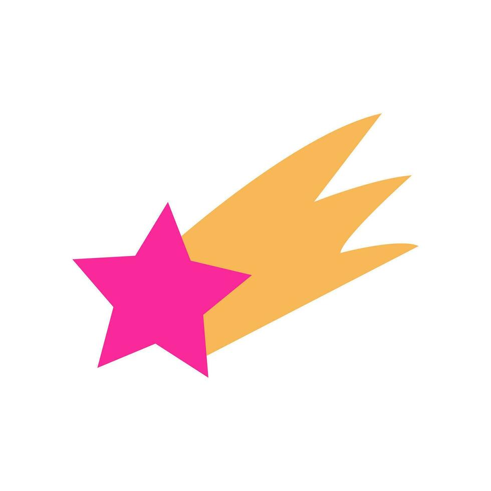 schattig roze ster. vector illustratie