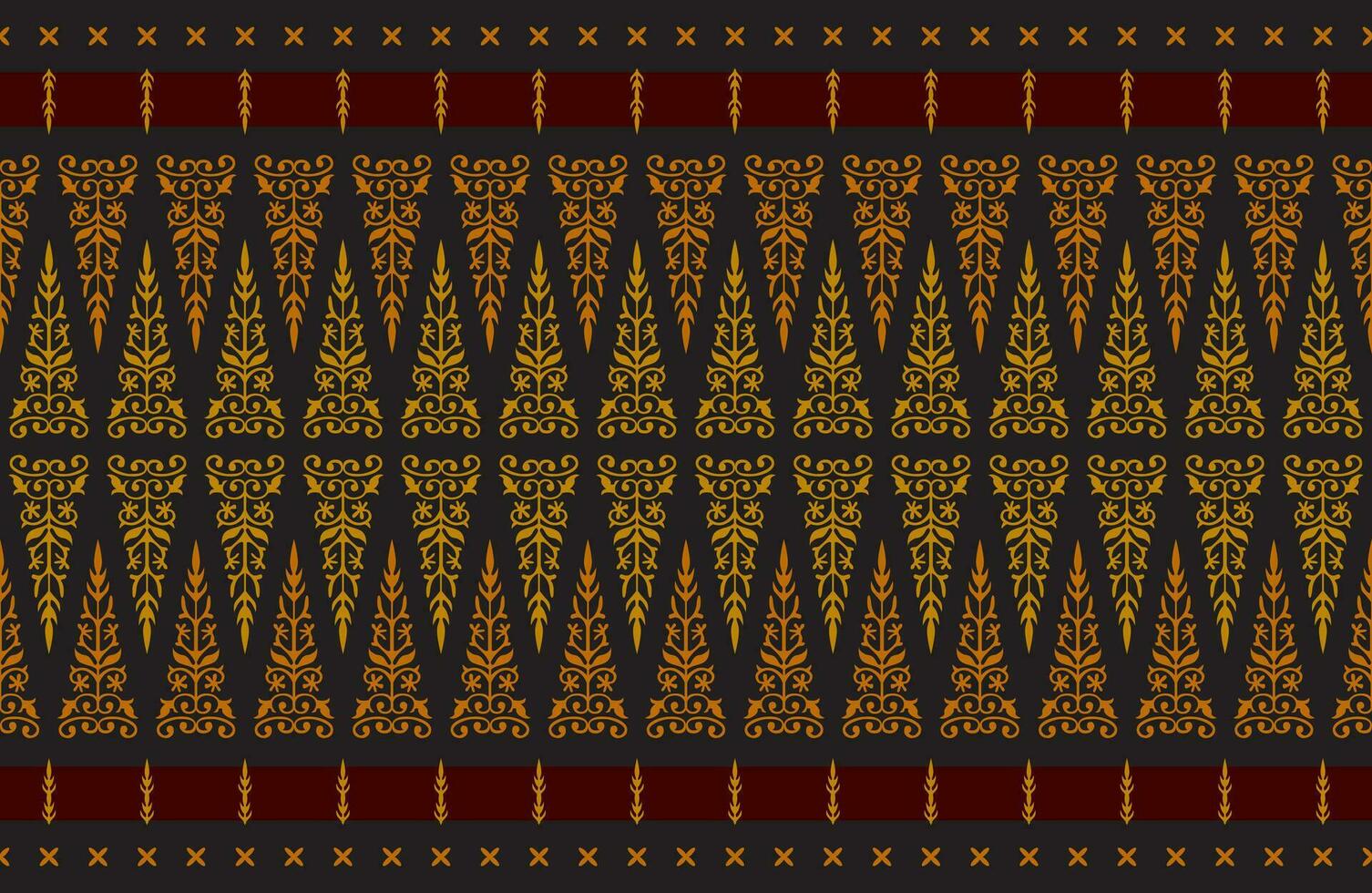 Indonesië traditioneel geweven kleding songket naadloos patroon. batik tenun songket Kaïn, goud en groen kleur combinatie. eps 10 vector. vector