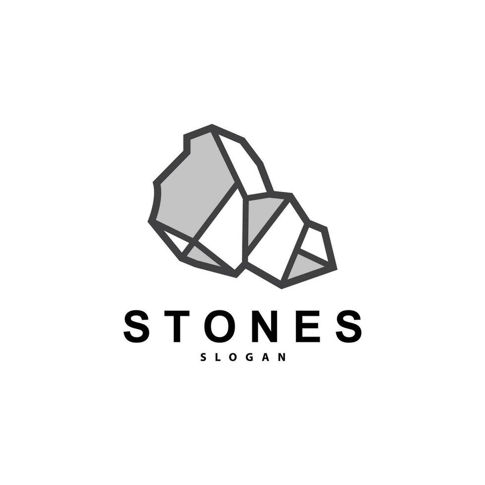 steen logo, premie elegant ontwerp, steen balans vector, stepping rots wandelen icoon illustratie ontwerp vector
