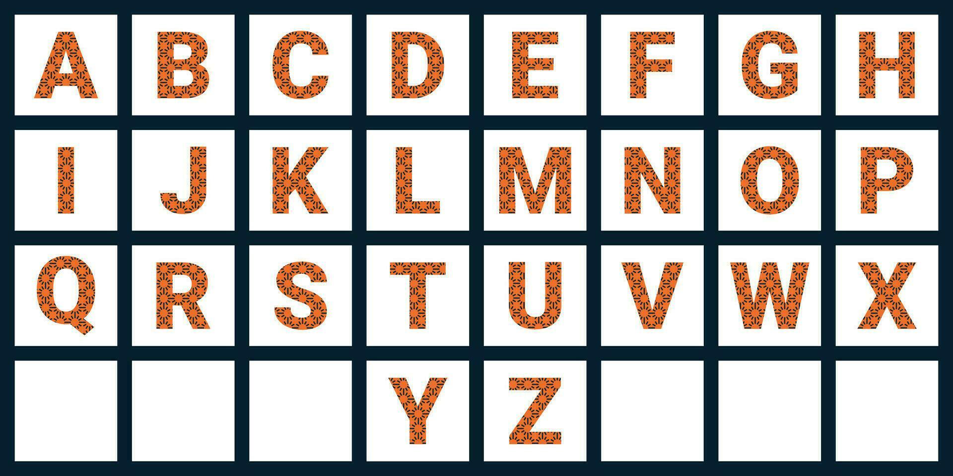een naar z brief ontwerp. Engels alfabet geïllustreerd woordenboek. abc set. alfabet een naar z vector ontwerp.