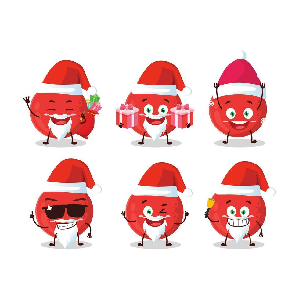 de kerstman claus emoticons met rood BES tekenfilm karakter vector