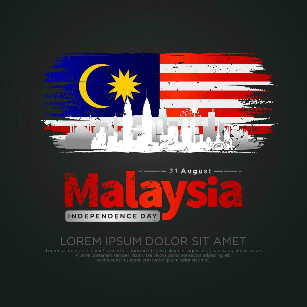 Maleisië onafhankelijkheid dag sjabloon vector