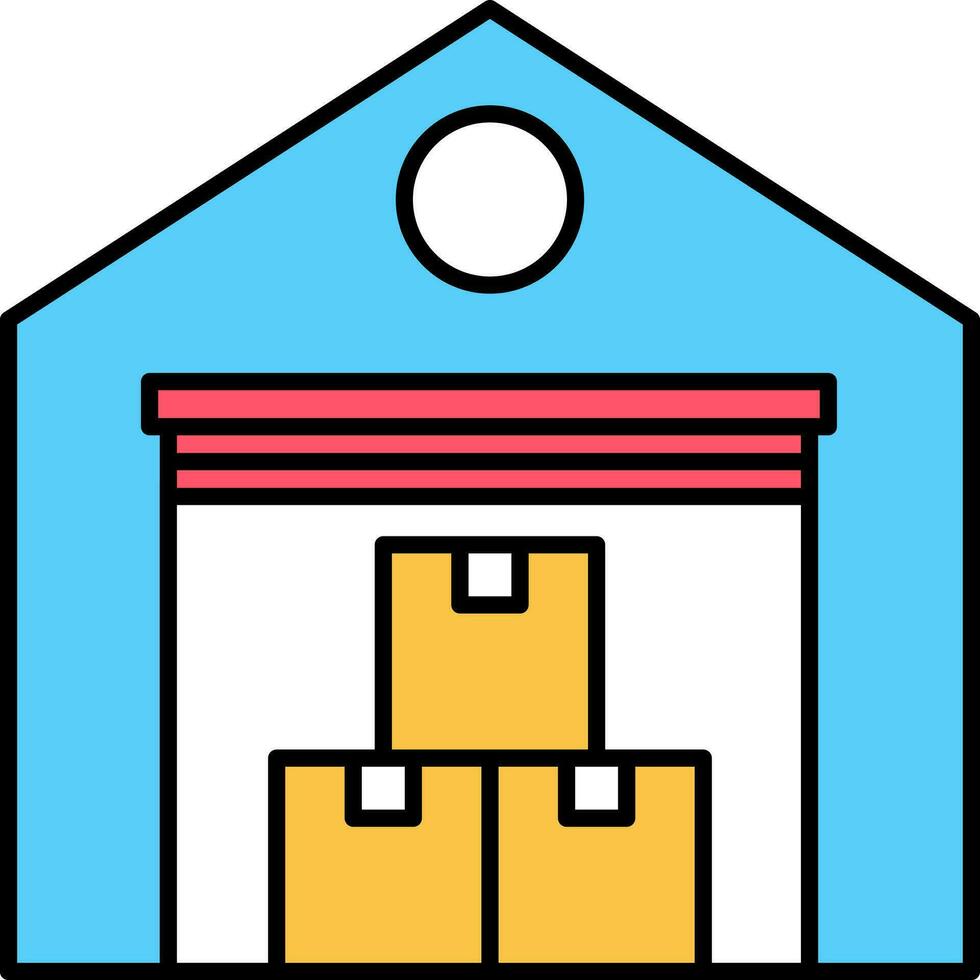 magazijn icoon symbool of logo ontwerp vector sjabloon illustratie
