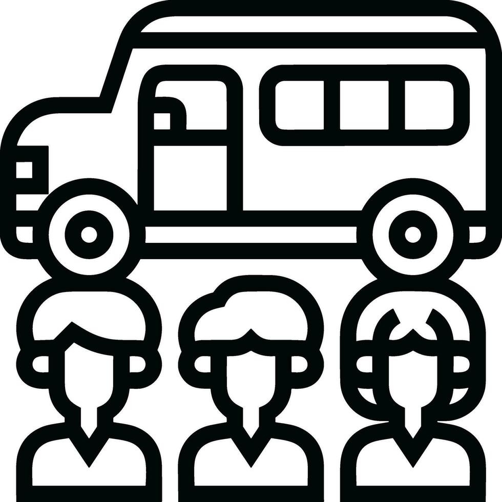 bus vervoer symbool icoon vector afbeelding. illustratie van de silhouet bus vervoer openbaar reizen ontwerp afbeelding. eps 10