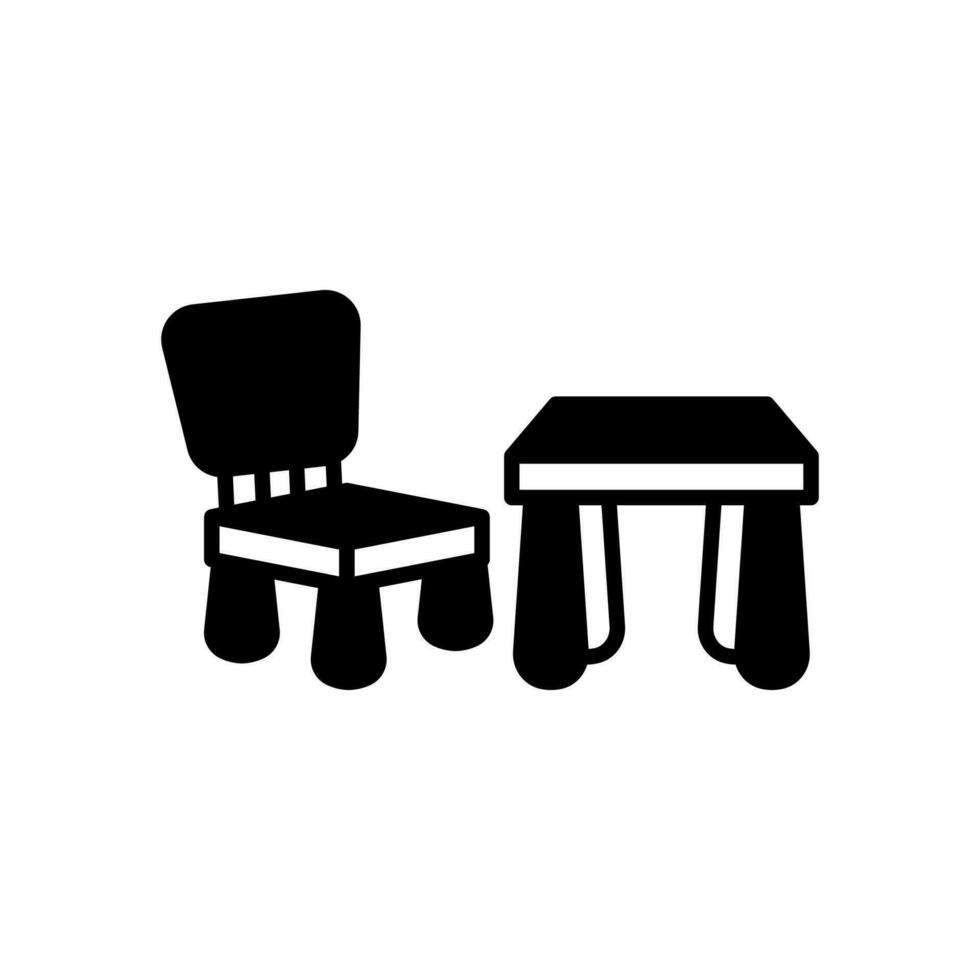 stoel tafel icoon in vector. illustratie vector