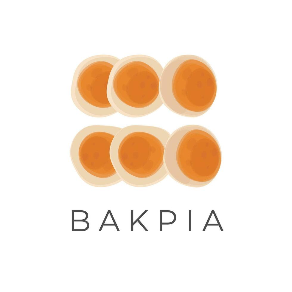 bakpia pathok gemakkelijk illustratie logo vector