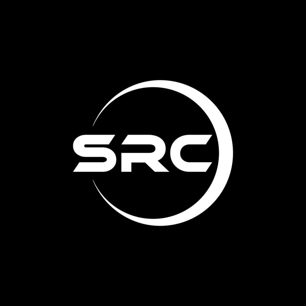 src brief logo ontwerp met wit achtergrond in illustrator. vector logo, schoonschrift ontwerpen voor logo, poster, uitnodiging, enz.