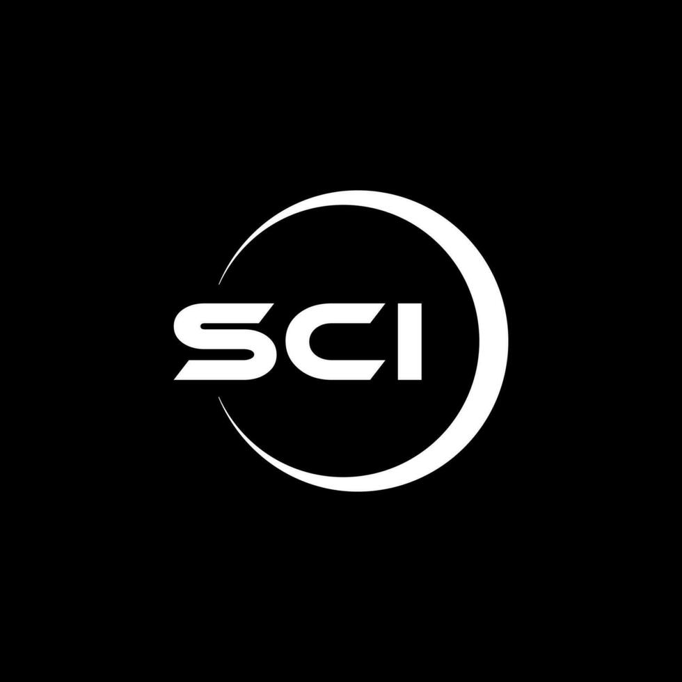 sci brief logo ontwerp in illustrator. vector logo, schoonschrift ontwerpen voor logo, poster, uitnodiging, enz.