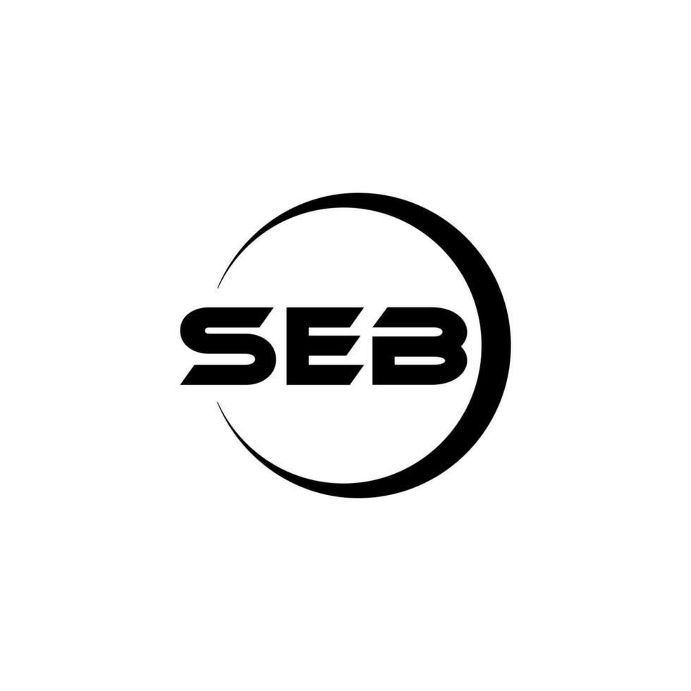 seb brief logo ontwerp in illustrator. vector logo, schoonschrift ontwerpen voor logo, poster, uitnodiging, enz.