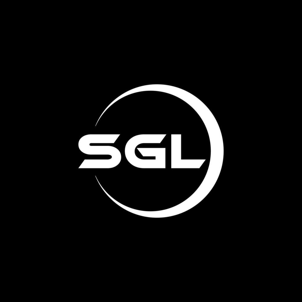 sgl brief logo ontwerp in illustrator. vector logo, schoonschrift ontwerpen voor logo, poster, uitnodiging, enz.