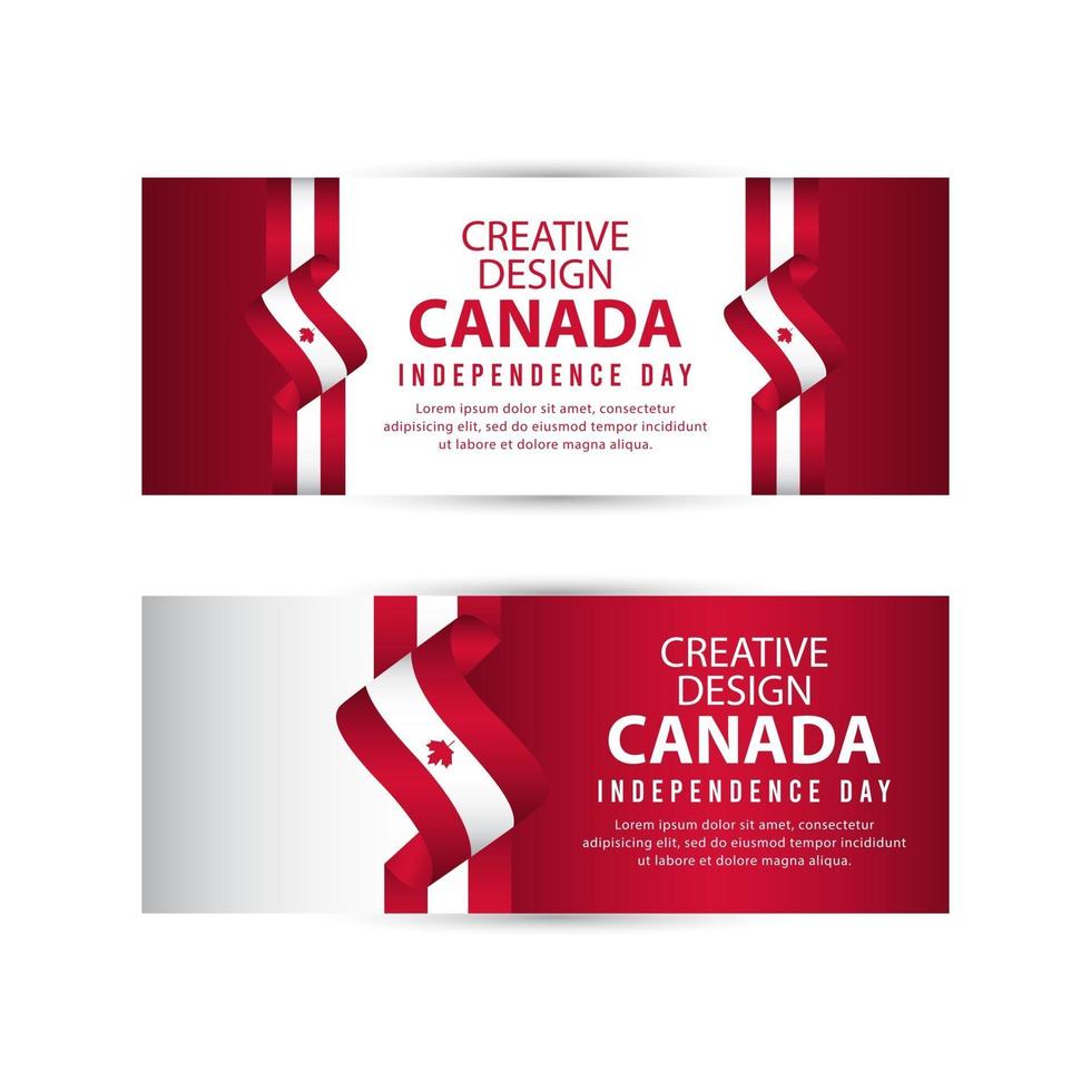 Canada onafhankelijke dag poster creatief ontwerp illustratie vector sjabloon