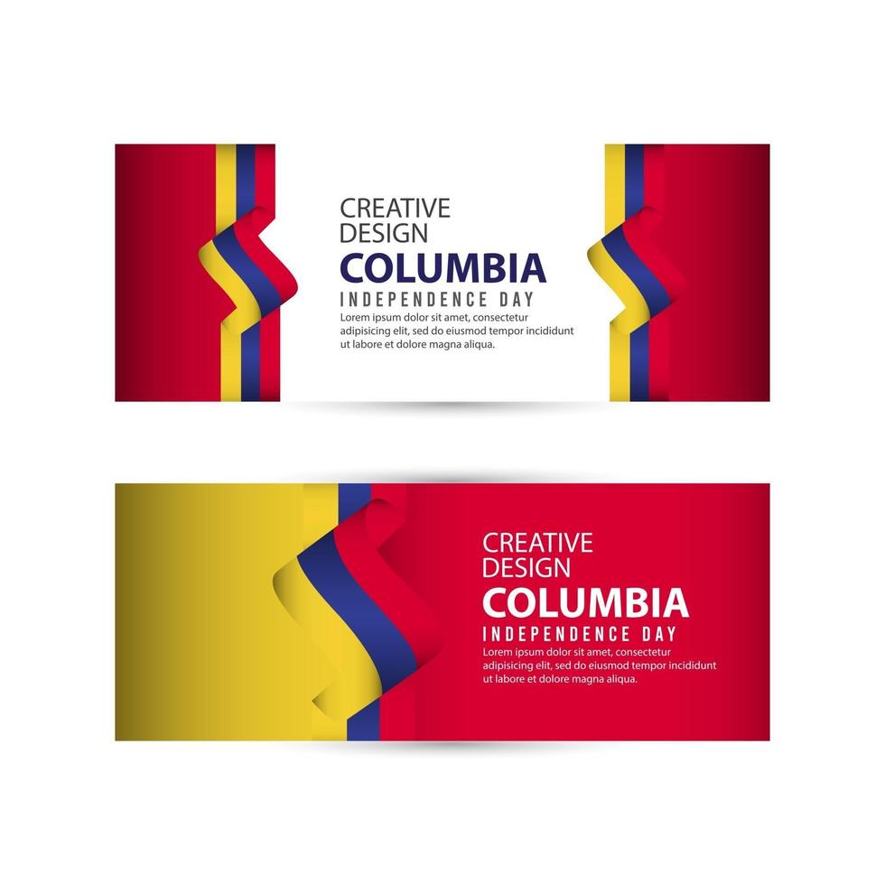 columbia onafhankelijke dag poster creatief ontwerp illustratie vector sjabloon