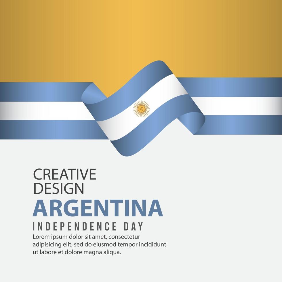 Argentinië onafhankelijke dag poster creatief ontwerp illustratie vector sjabloon