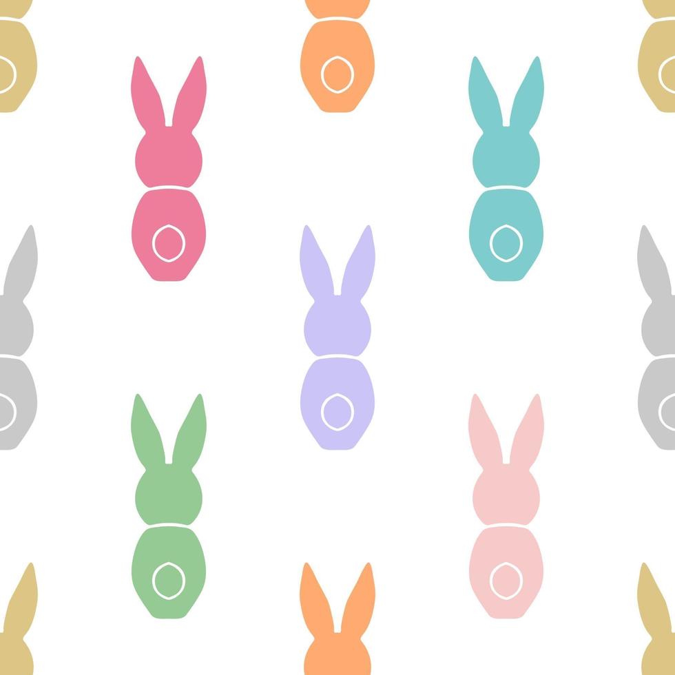 naadloze patroon paasgroet met konijntjes vector