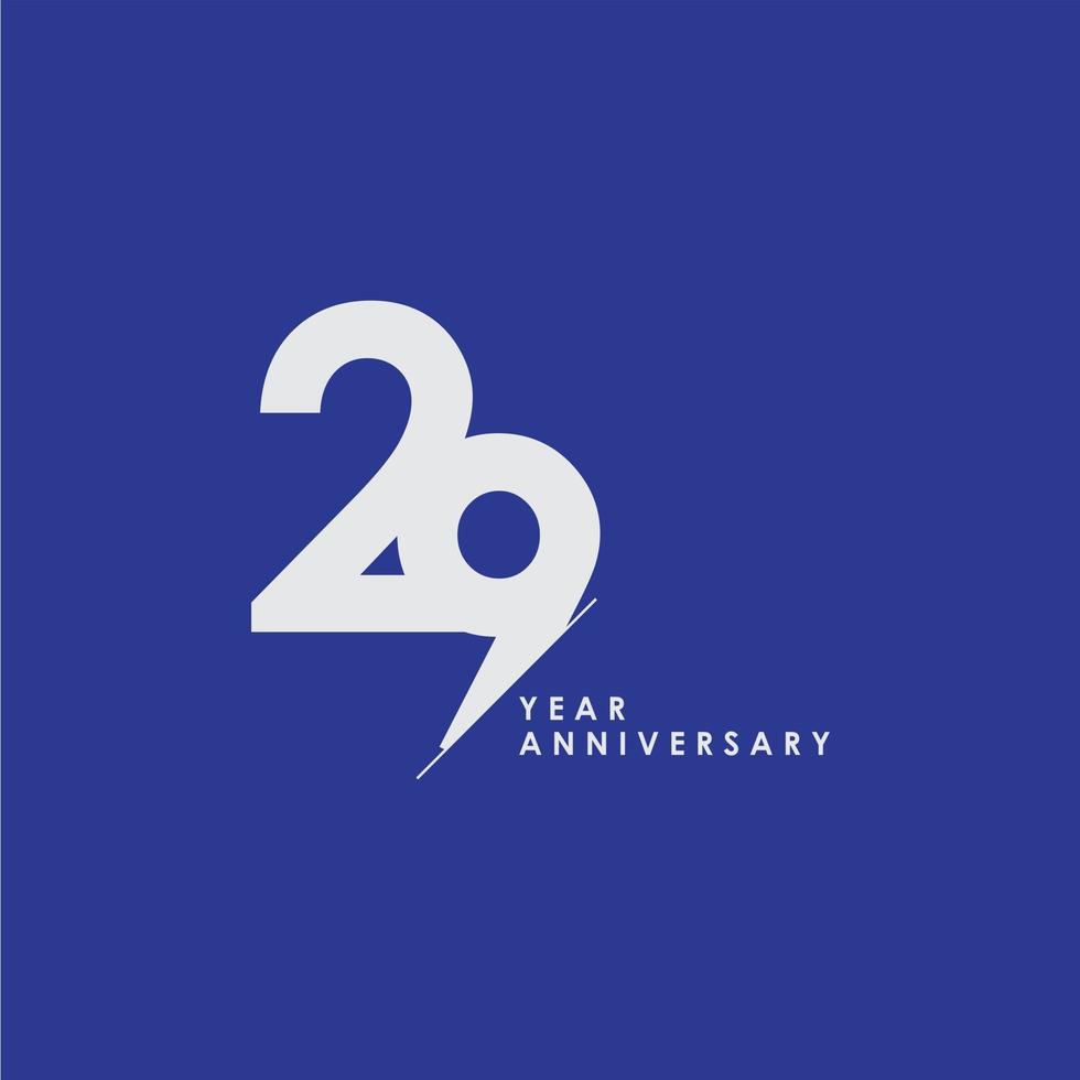 29 jaar verjaardag viering vector sjabloon ontwerp illustratie