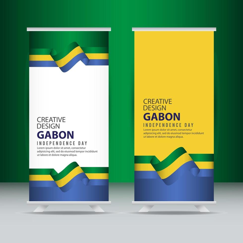 gabon onafhankelijkheidsdag viering creatief ontwerp illustratie vector sjabloon