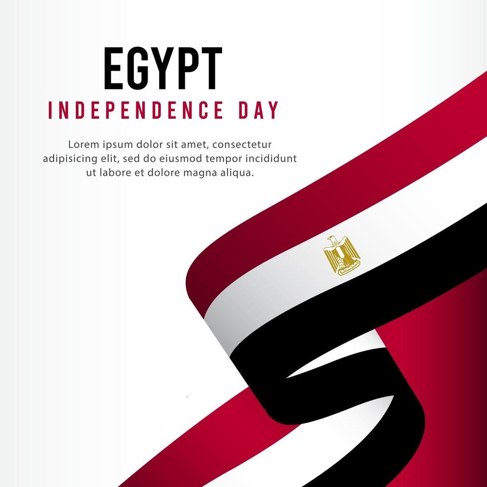 de viering van de onafhankelijkheidsdag van egypte, banner decorontwerp vector sjabloonillustratie