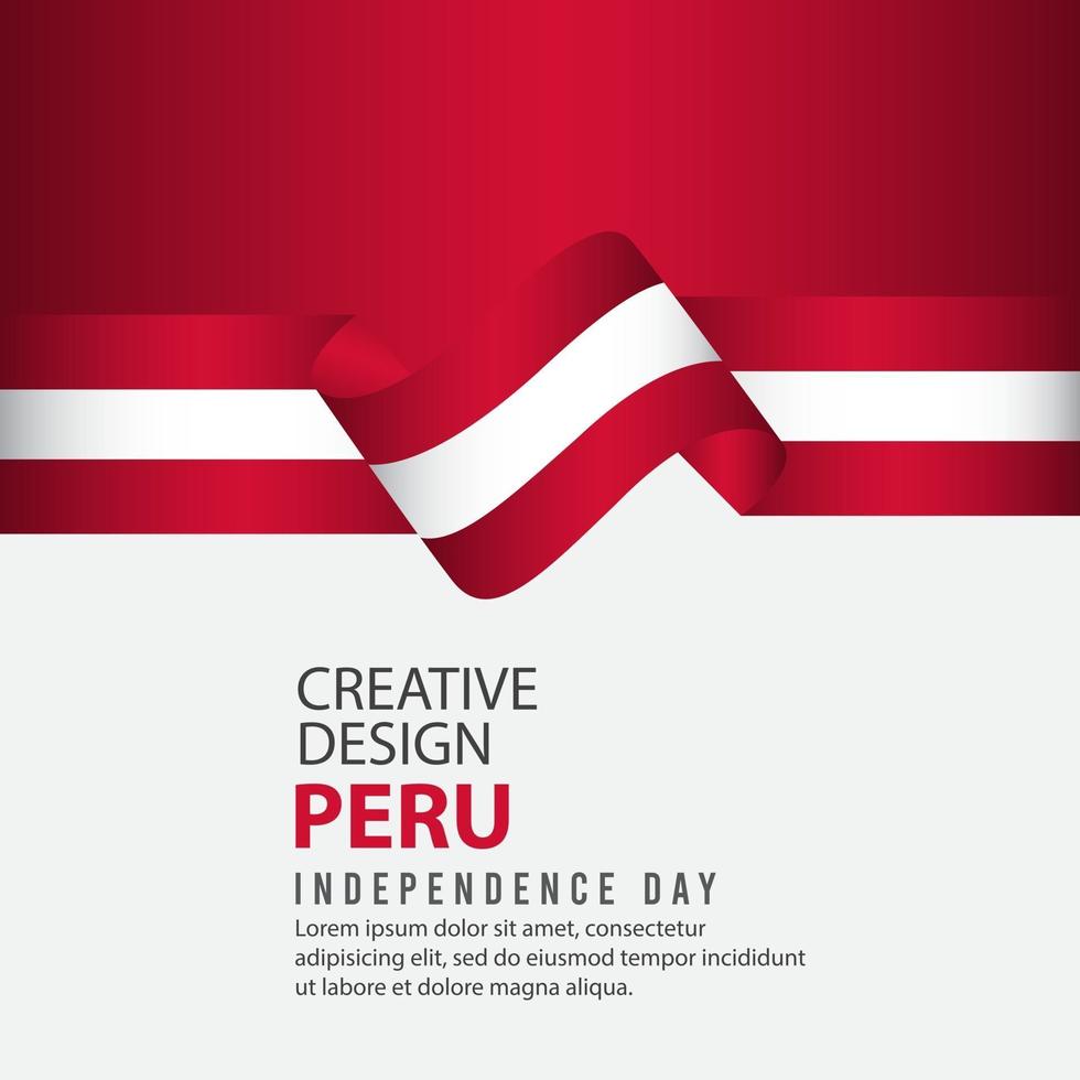 Peru onafhankelijke dag poster creatief ontwerp illustratie vector sjabloon