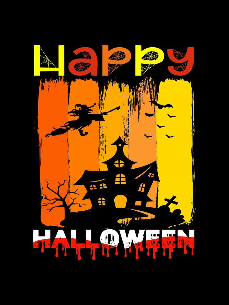 halloween verschrikking wijnoogst t-shirt ontwerp en eng belettering afdrukken sjabloon vector typografie grafiek kunst