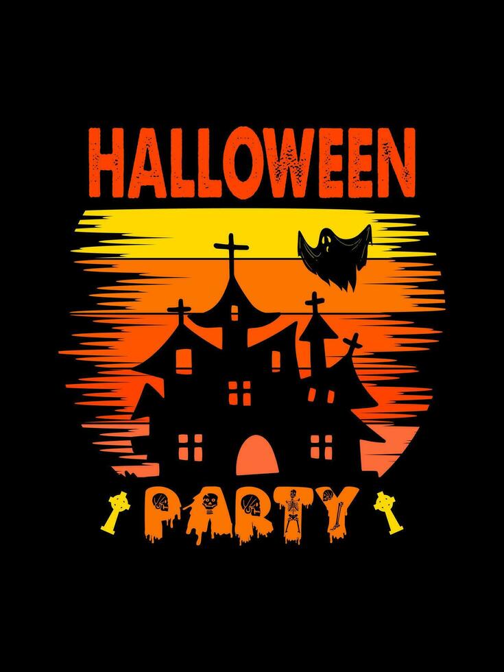 halloween verschrikking wijnoogst t-shirt ontwerp en eng belettering afdrukken sjabloon vector typografie grafiek kunst