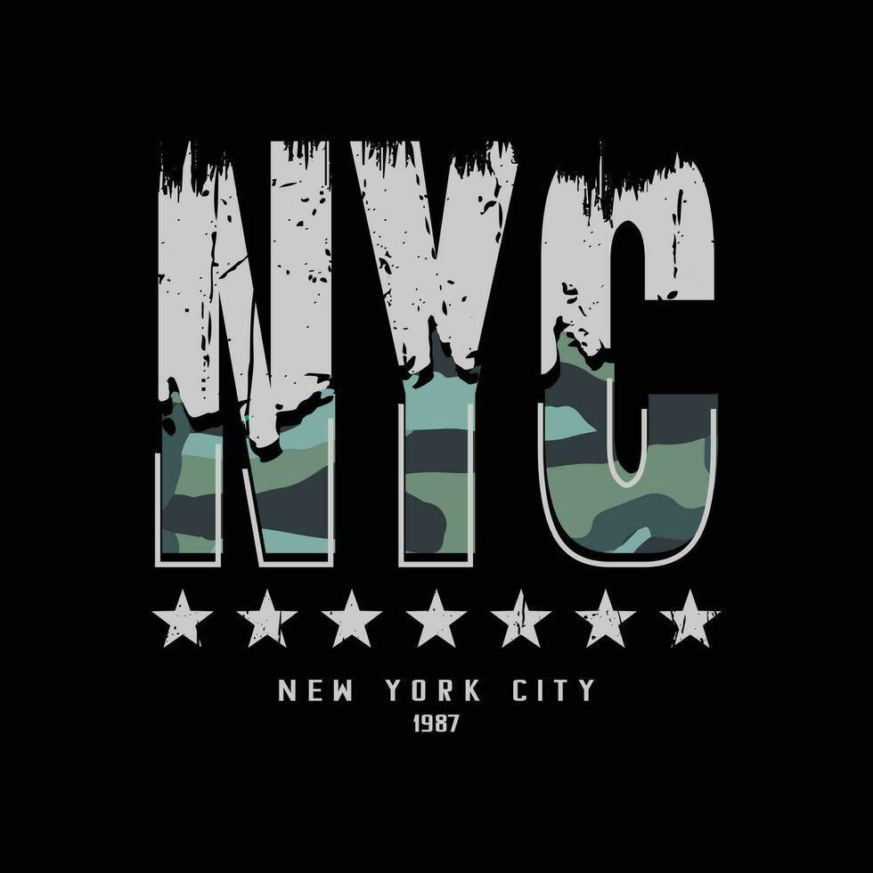 nyc nieuw york stad illustratie typografie voor t shirt, poster, logo, sticker, of kleding handelswaar vector