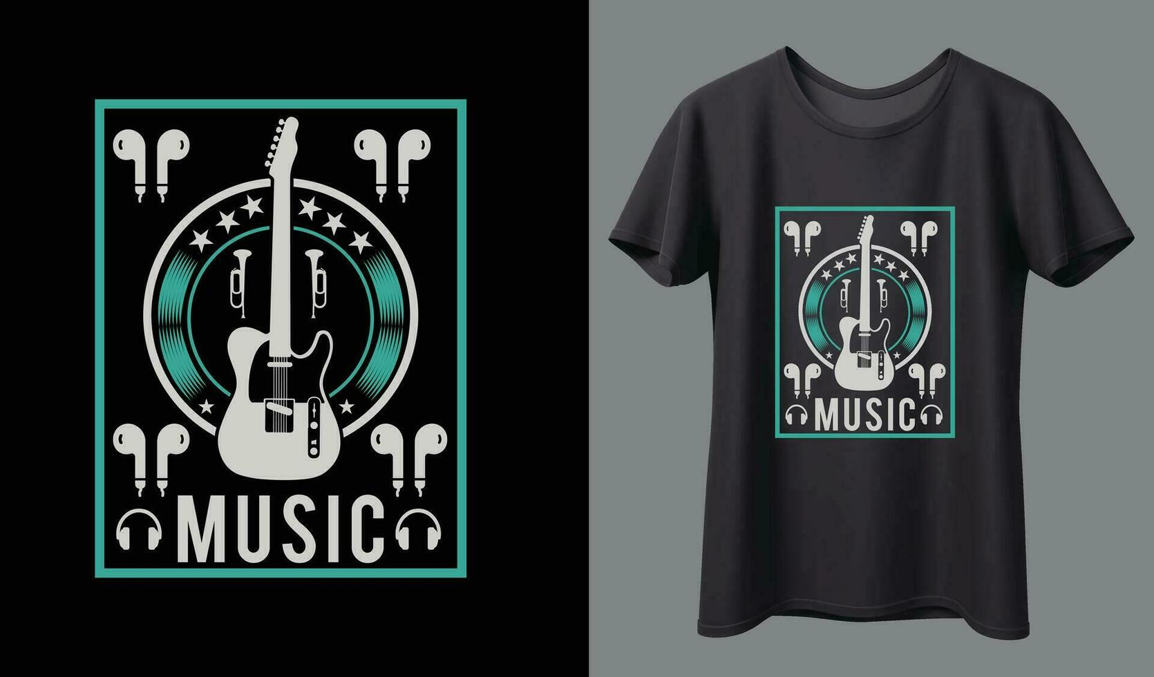 muziek- t-shirt ontwerp. muziek- t-shirt ontwerp vector. voor t-shirt afdrukken en andere toepassingen. vector