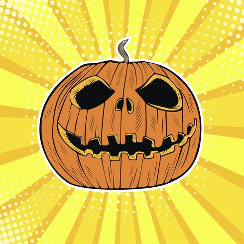 Halloween Jack pompoen hoofd vector