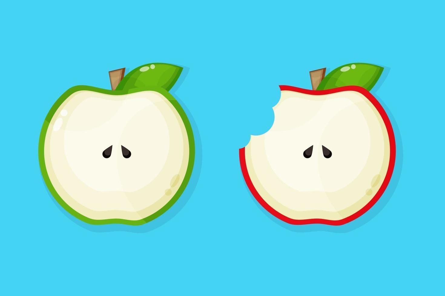schijfje appel pictogram illustratie vector