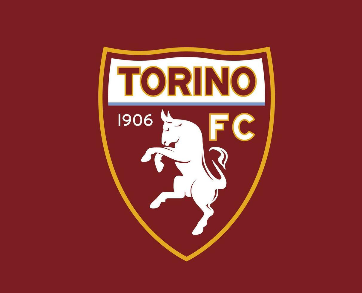 torino fc club logo symbool serie een Amerikaans voetbal calcio Italië abstract ontwerp vector illustratie met kastanjebruin achtergrond