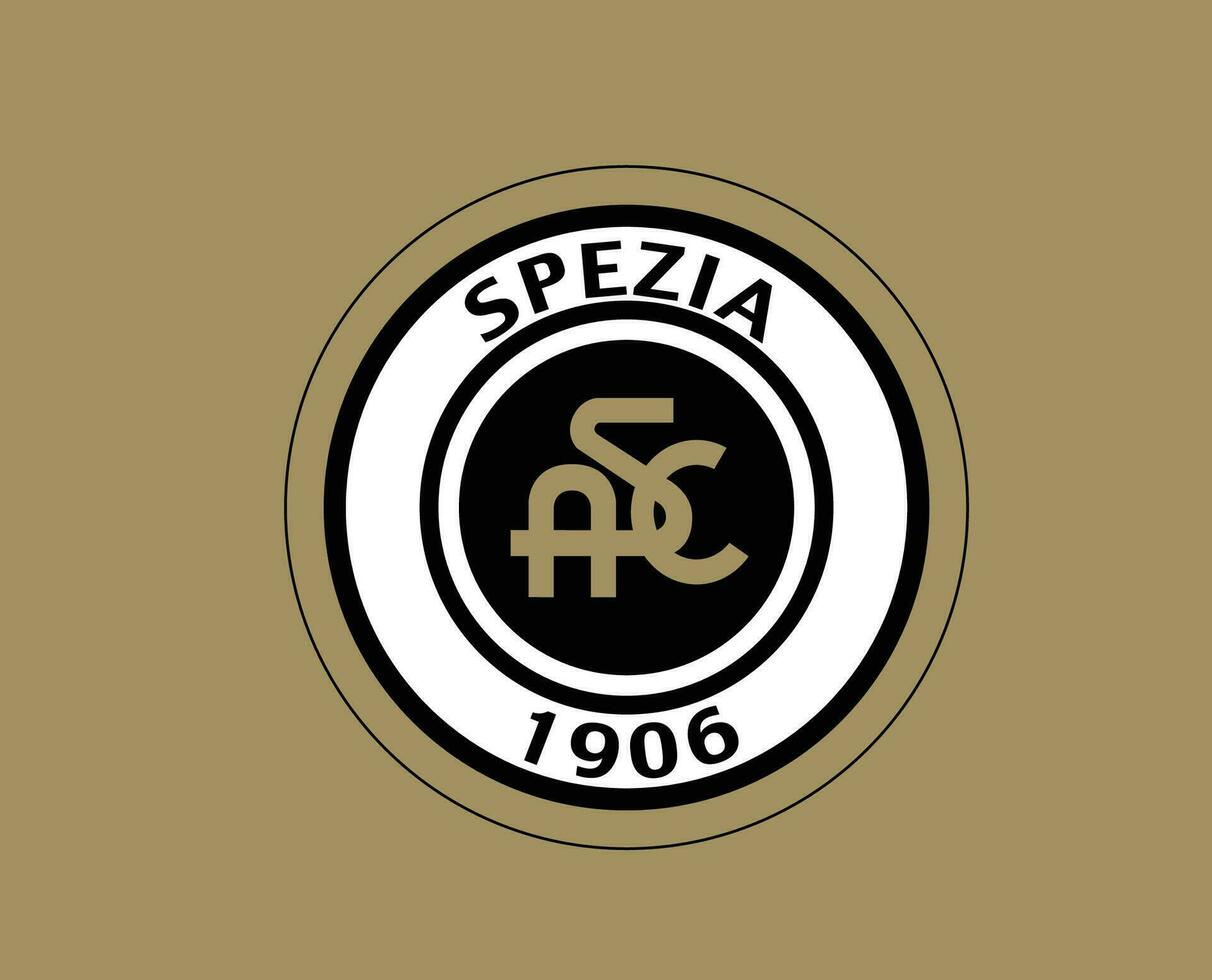 spezia calcio club logo symbool serie een Amerikaans voetbal calcio Italië abstract ontwerp vector illustratie met bruin achtergrond