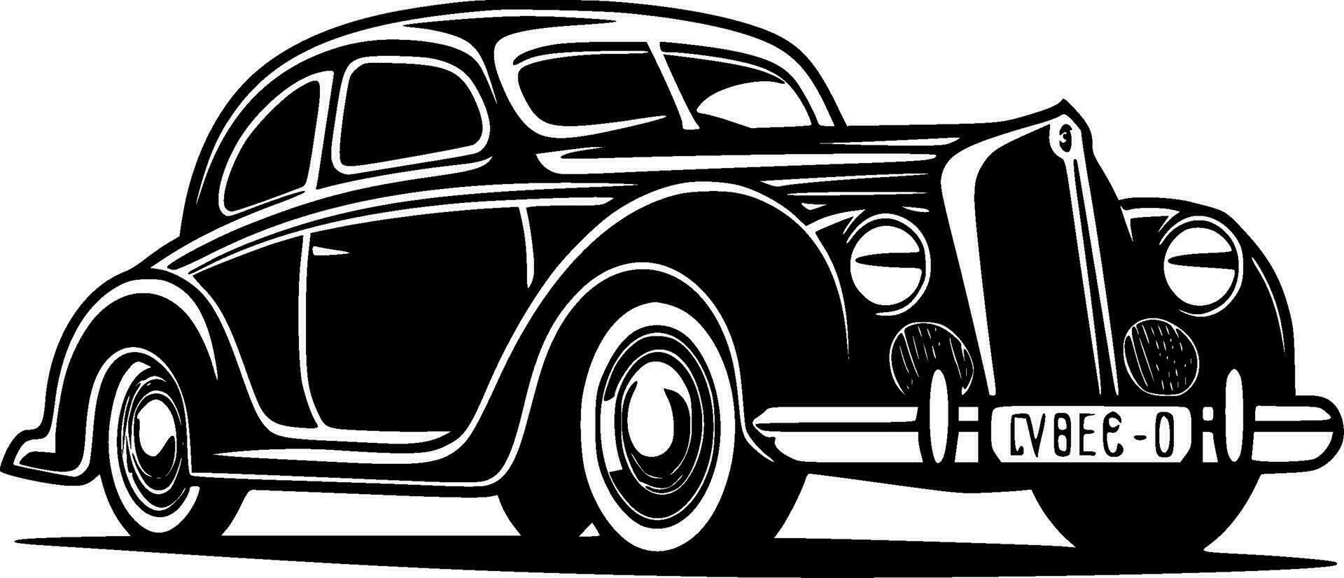 auto, minimalistische en gemakkelijk silhouet - vector illustratie