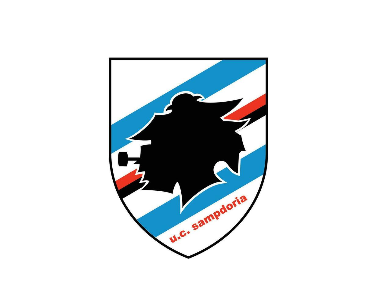 uc sampdoria club logo symbool serie een Amerikaans voetbal calcio Italië abstract ontwerp vector illustratie